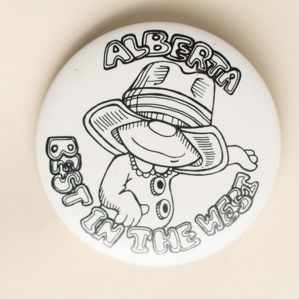 2/$20- VINTAGE Alberta western button